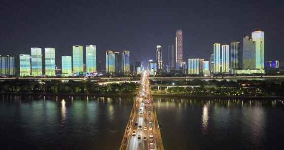 长沙橘子洲大桥夜景