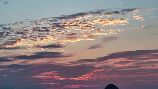 黄昏晚霞火烧云日落夕阳傍晚天空云风景