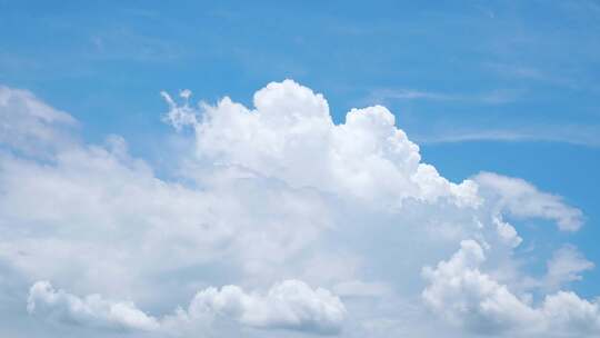 天空延时夏日蓝天白云唯美天空夏天晴朗天空