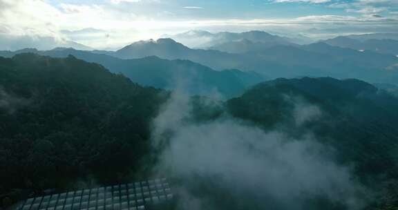 5K航拍广东南岭山脉大山岭南高山云雾