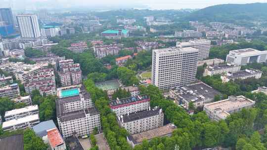 湖北武汉大学信息学部航拍校园高校学校风景