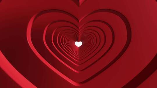 红色爱心穿梭情人节视频素材模板下载