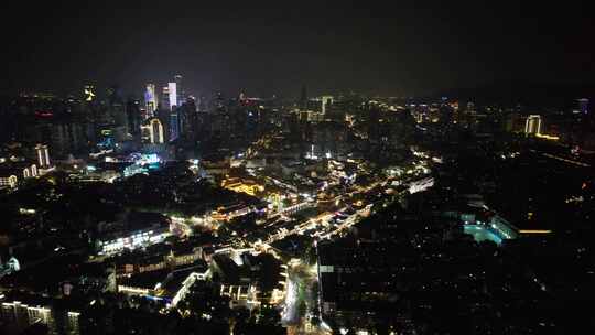 江苏南京城市夜景灯光中华门东秦淮河夜景