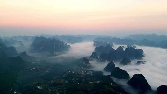 绝美桂林山水日出云海航拍中国宣传片