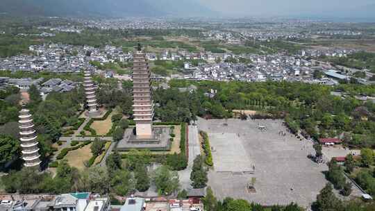 大理崇圣寺三塔景区航拍