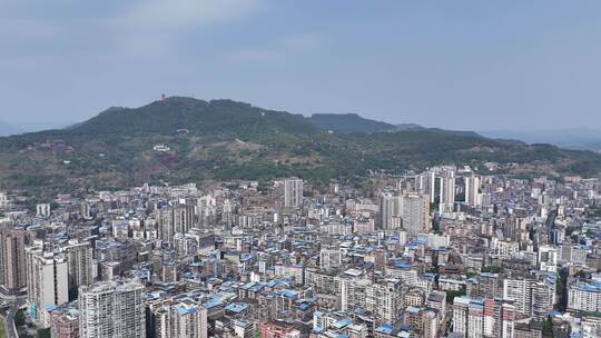 四川达州通川区城市建设航拍