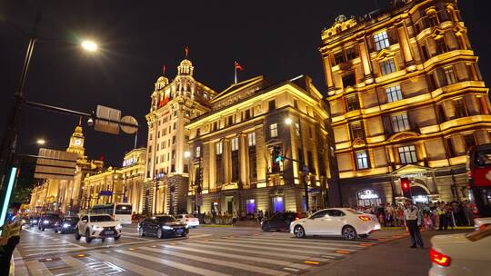 上海夜景-夜上海-上海外滩万国建筑群