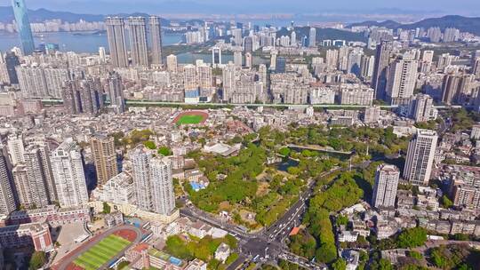 厦门 福建 思明区 大全景 俯瞰思明区