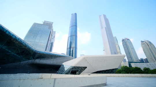 广州珠江新城大剧院现代化高楼大厦视频素材模板下载