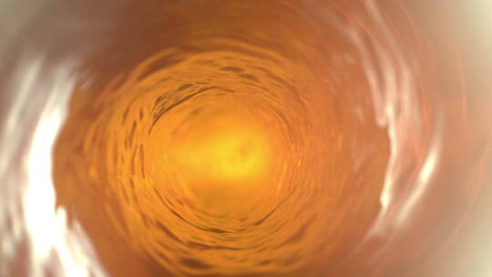HD高速摄影液体漩涡橙色