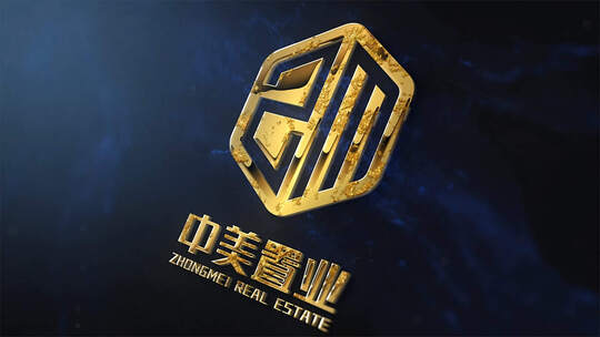 三维金属质感logo片头