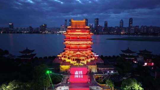 江西南昌滕王阁夜景灯光秀