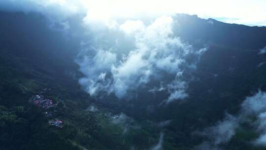 自然风景 边境风景  云雾 山川 边境风景