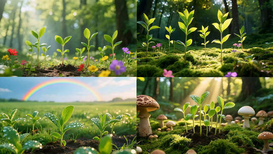 种子发芽 生长生命成长希望励志高清在线视频素材下载