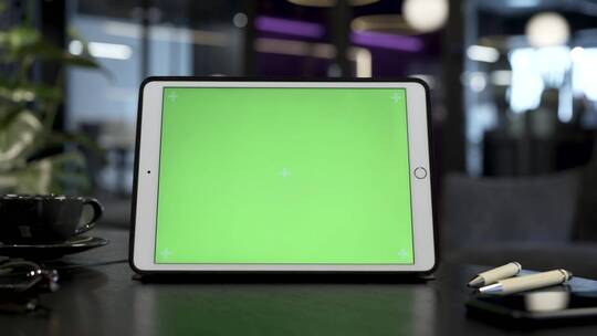 带绿屏的iPad