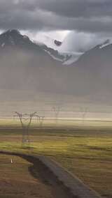 高清竖屏航拍西藏日喀则吉隆县佩枯错风光高清在线视频素材下载