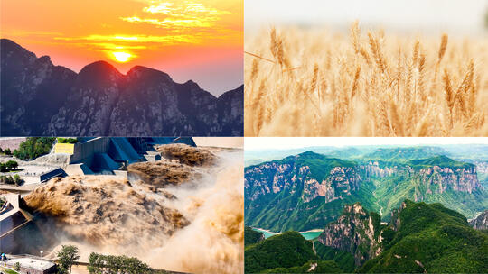 河南宣传片城市景区地标自然风光航拍延时