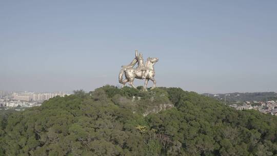 闽南 福建 泉州 大坪山公园 郑成功雕像