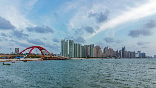 北海廉州湾日转夜延时