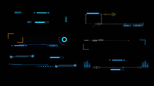 科技hud元素装饰