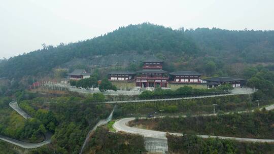 广元皇泽寺景区航拍风景