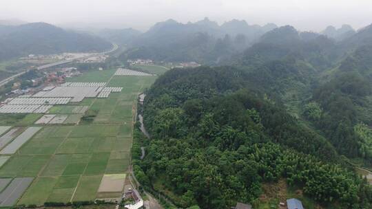 航拍青山绿水自然风光