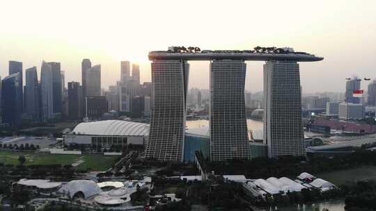 令人惊叹的新加坡市中心航拍电影！视频素材模板下载