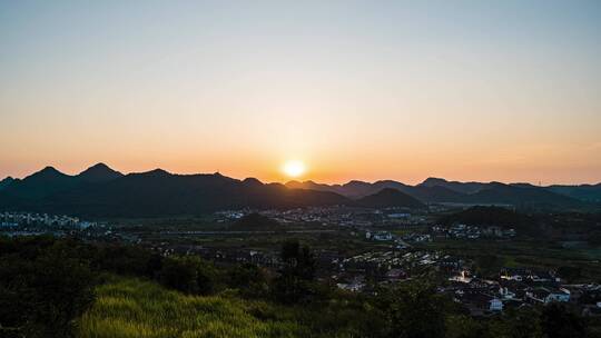 贵州贵阳青岩古镇5A景区日落延时摄影