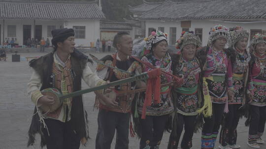 云南彝族舞蹈视频素材模板下载