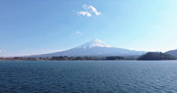 河口湖和富士山