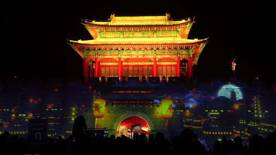 古城 广府 广府古城 夜景 建筑 古建筑 景区