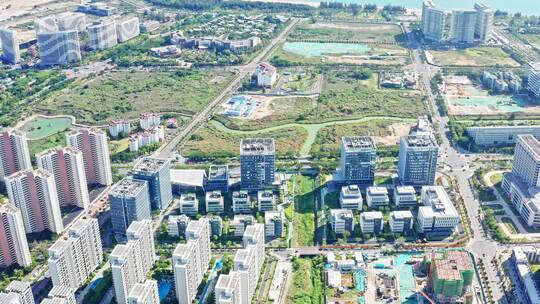 海南省三亚市崖州湾科技城鸟瞰航拍