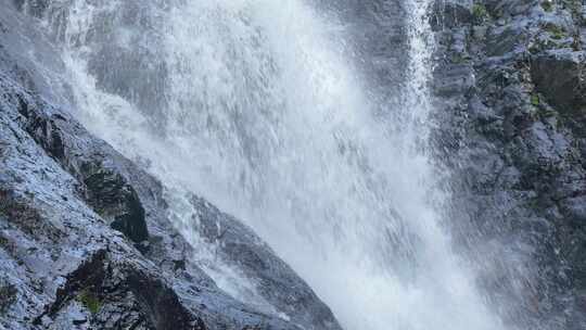 瀑布森林流水大自然小溪水山涧水源泉水山水视频素材模板下载