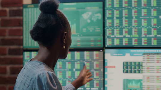 使用交易市场统计数据分析多个监视器的女性