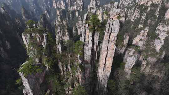 武陵源张家界国家森林公园天子山御笔峰航拍