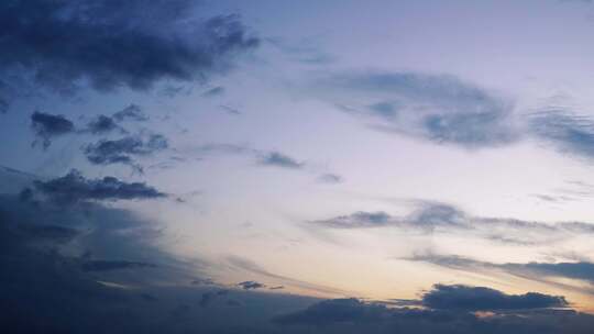 天空晚霞延时黄昏傍晚夜幕降临唯美彩霞风景