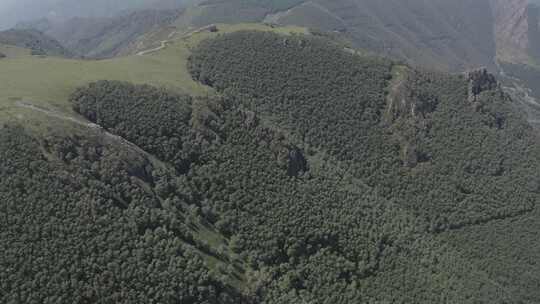 航拍内蒙古呼和浩特大青山井尔梁高山奇石