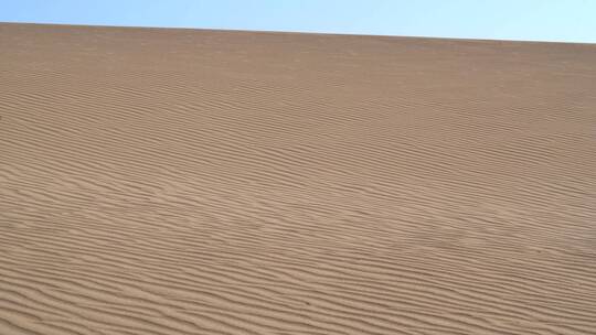 沙漠沙丘表面的平行沙纹线视频素材模板下载