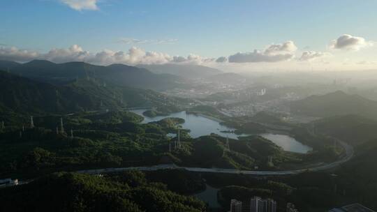 龙岗区宝龙水库视频素材模板下载