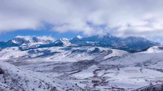 四川川西青绕神山雪山延时4k60帧