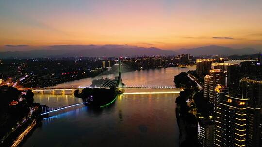 航拍城市夜景