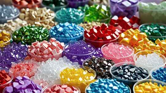 多彩宝石颗粒特写