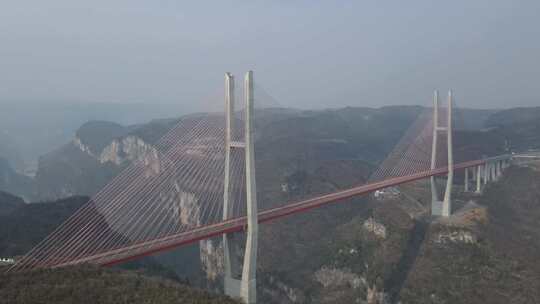 航拍大桥贵州桥梁中国桥梁建设跨河高速公路