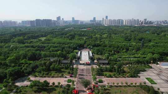河南洛阳隋唐城遗址植物园航拍视频素材模板下载