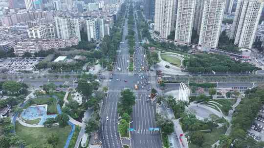 深圳福田区梅林路航拍