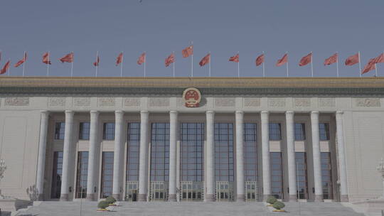 首都北京 天安门广场 天安门红旗