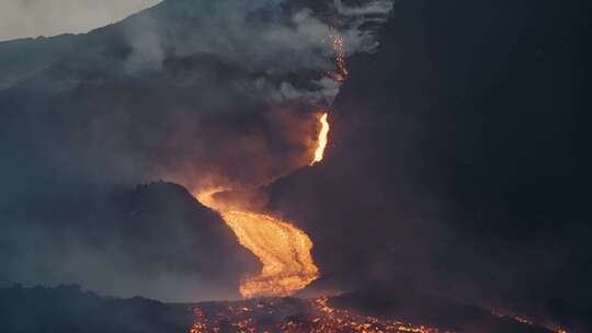 火山，熔岩，喷发，危地马拉