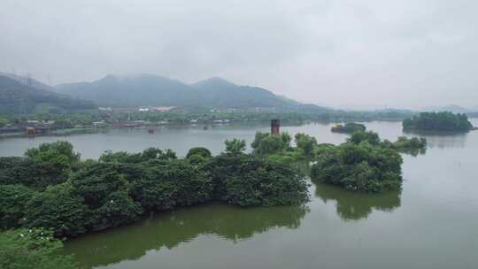 杭州湘湖风景航拍