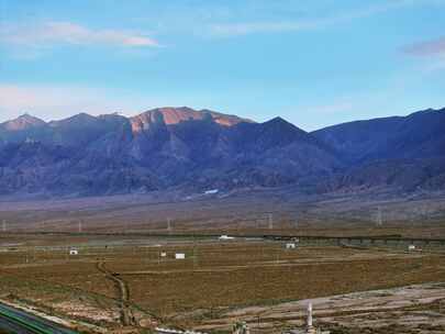 青海大柴旦山脉日出航拍延时