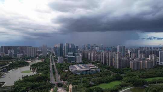 佛山局部暴雨航拍